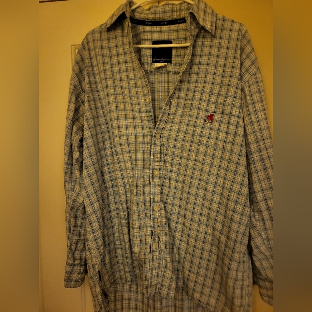 Sean John L/S Plaid Shirt (M)